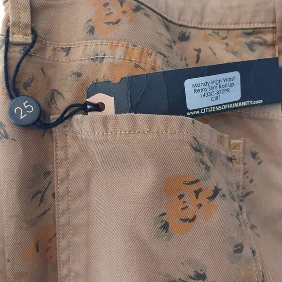 NWT Citizens of humanity Mandy Floral print jeans High Waist size 25 - Picture 9 of 12